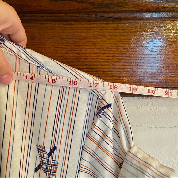 SOLD Print, Striped Button Down Shirt - Picture 5 of 5